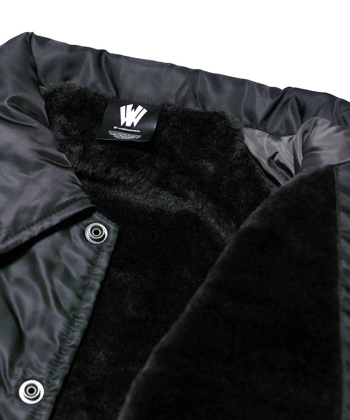 [W] by VIRGOwearworks（ダブリューバイヴァルゴウェアーワークス）の「Warp logo coach jacket（ナイロンジャケット・メンズ・ブラック/ネイビー・MEDIUM/LARGE/X-LARGE）」の13枚目の写真