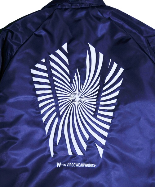 [W] by VIRGOwearworks（ダブリューバイヴァルゴウェアーワークス）の「Warp logo coach jacket（ナイロンジャケット・メンズ・ブラック/ネイビー・MEDIUM/LARGE/X-LARGE）」の15枚目の写真