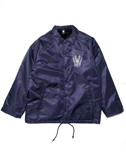 [W] by VIRGOwearworks（ダブリューバイヴァルゴウェアーワークス）の「Warp logo coach jacket（ナイロンジャケット・メンズ・ブラック/ネイビー・MEDIUM/LARGE/X-LARGE）」の7枚目の写真