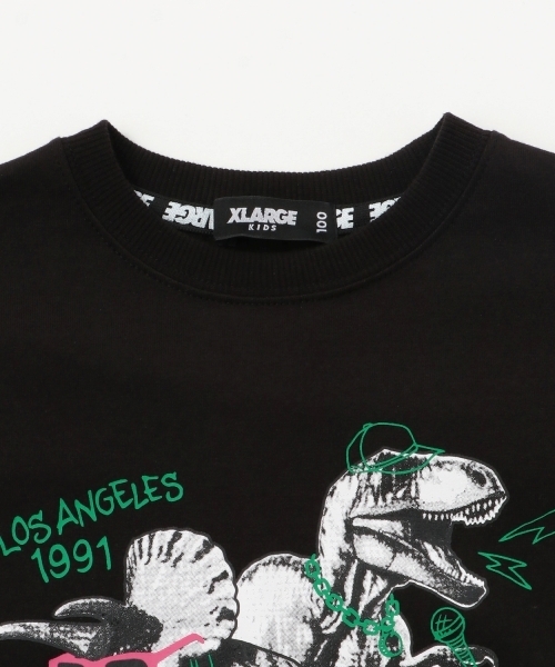 XLARGE KIDS（エクストララージキッズ）の「DJ恐竜長袖Tシャツ（Tシャツ/カットソー・キッズ・ホワイト/ブルー/ブラック・110cm/120cm/80ｃｍ/90cm/100cm/130cm/140cm）」の5枚目の写真