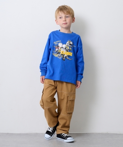 XLARGE KIDS（エクストララージキッズ）の「DJ恐竜長袖Tシャツ（Tシャツ/カットソー・キッズ・ホワイト/ブルー/ブラック・110cm/120cm/80ｃｍ/90cm/100cm/130cm/140cm）」の13枚目の写真