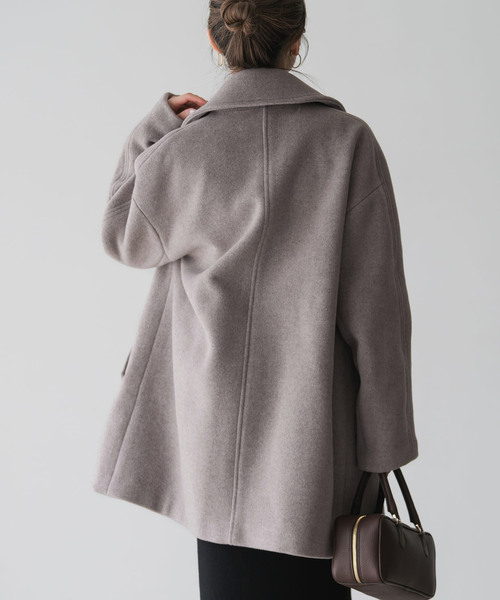 Noble(ノーブル)の「MTRビッグカラーコート(チェスターコート・レディース・ベージュ/ネイビー・38/36)」の13枚目の写真