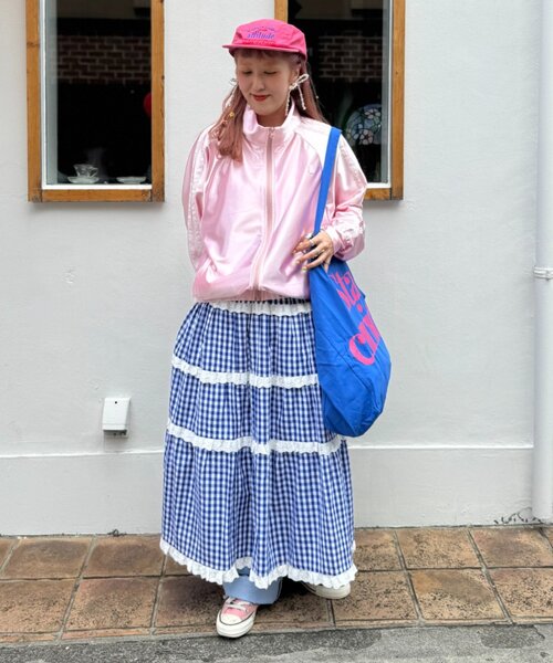 w closet（ダブルクローゼット）の「ロゴキャップ（キャップ・レディース・ネイビー/ピンク・FREE）」の3枚目の写真