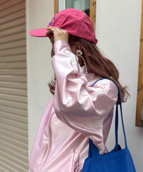 w closet（ダブルクローゼット）の「ロゴキャップ（キャップ・レディース・ネイビー/ピンク・FREE）」の4枚目の写真