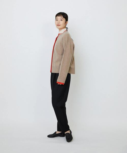 LOISIR(ロワズィール)の「メリノウール天竺カーディガン(カーディガン/ボレロ・レディース・ネイビー/オレンジ/ベージュ/オリーブ・FREE)」の7枚目の写真