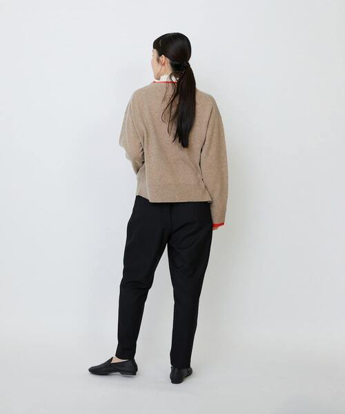 LOISIR(ロワズィール)の「メリノウール天竺カーディガン(カーディガン/ボレロ・レディース・ネイビー/オレンジ/ベージュ/オリーブ・FREE)」の8枚目の写真