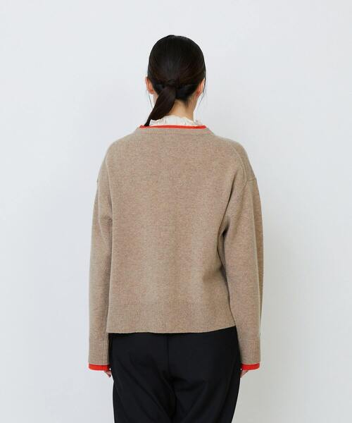 LOISIR(ロワズィール)の「メリノウール天竺カーディガン(カーディガン/ボレロ・レディース・ネイビー/オレンジ/ベージュ/オリーブ・FREE)」の11枚目の写真