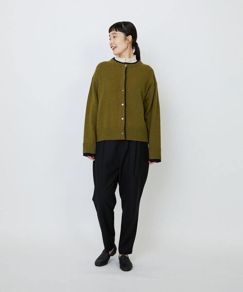 LOISIR(ロワズィール)の「メリノウール天竺カーディガン(カーディガン/ボレロ・レディース・ネイビー/オレンジ/ベージュ/オリーブ・FREE)」の13枚目の写真