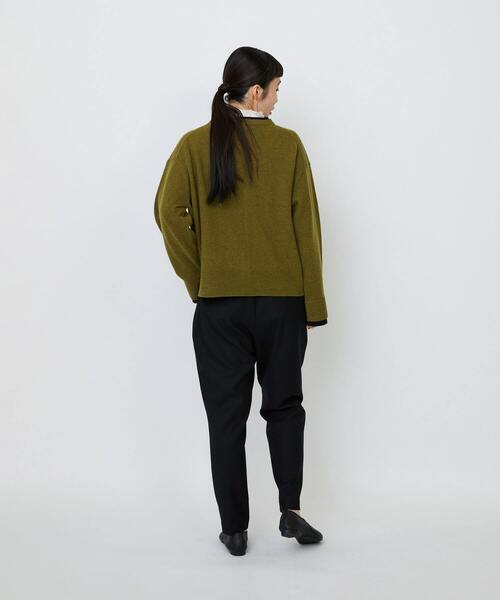 LOISIR(ロワズィール)の「メリノウール天竺カーディガン(カーディガン/ボレロ・レディース・ネイビー/オレンジ/ベージュ/オリーブ・FREE)」の16枚目の写真