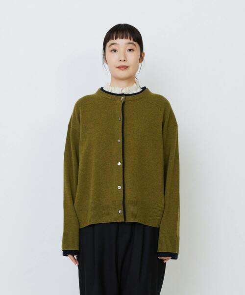 LOISIR(ロワズィール)の「メリノウール天竺カーディガン(カーディガン/ボレロ・レディース・ネイビー/オレンジ/ベージュ/オリーブ・FREE)」の17枚目の写真