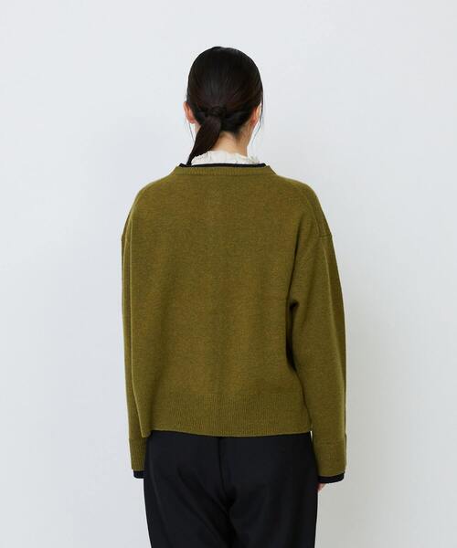 LOISIR(ロワズィール)の「メリノウール天竺カーディガン(カーディガン/ボレロ・レディース・ネイビー/オレンジ/ベージュ/オリーブ・FREE)」の19枚目の写真