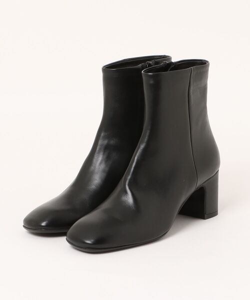 FABIO RUSCONI(ファビオルスコーニ)の「【FABIO RUSCONI】スクエアトウレザーショートブーツ(F53023)(ブーツ・レディース・ブラック・37)」の4枚目の写真