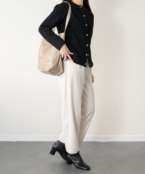 FABIO RUSCONI(ファビオルスコーニ)の「【FABIO RUSCONI】スクエアトウレザーショートブーツ(F53023)(ブーツ・レディース・ブラック・37)」の2枚目の写真