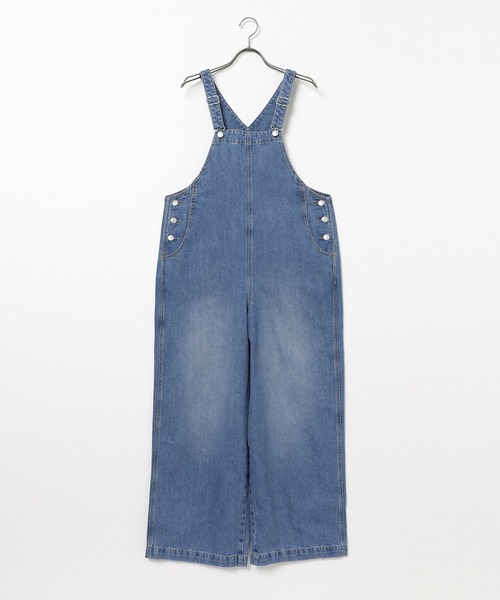 Honeys(ハニーズ)の「デニムオーバーオール(サロペット/オーバーオール・レディース・グレー/ブルー/ワンウォッシュ・L/M/S/SS)」の18枚目の写真