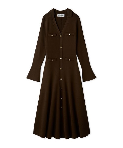 スキッパーポロニットワンピース（ワンピース）｜LILY BROWN