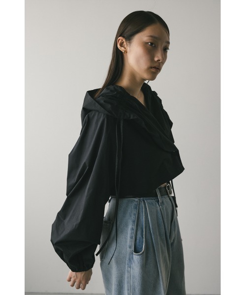 STYLEMIXER(スタイルミキサー)の「ビックフードショートジャケット(テーラードジャケット・レディース・ブラック/ベージュ/ホワイト・FREE)」の18枚目の写真