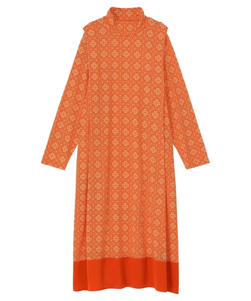 ZUCCa ズッカ/タイルプリントジャージィー ワンピース/ワイン タイルプリントジャージィー / ワンピース（ワンピース）｜ZUCCa