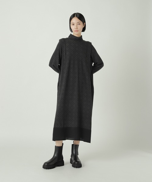 ZUCCa（ズッカ）の「タイルプリントジャージィー / ワンピース / S（ワンピース・レディース・ボルドー/オレンジ/ブラック・M size）」の8枚目の写真