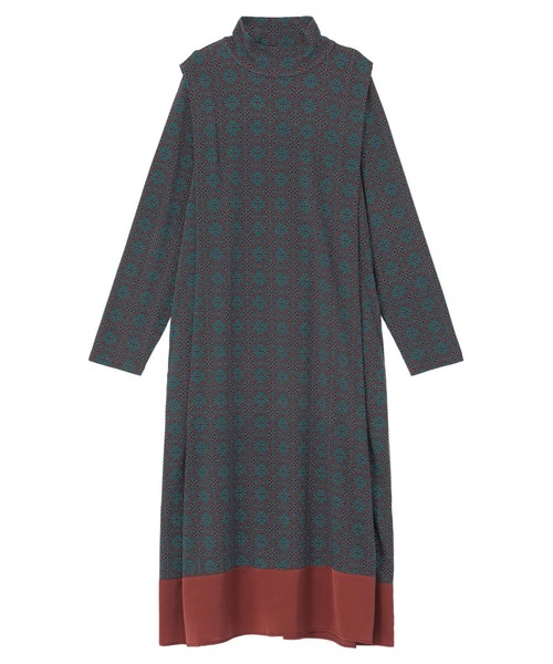 ZUCCa（ズッカ）の「タイルプリントジャージィー / ワンピース / S（ワンピース・レディース・ボルドー/オレンジ/ブラック・M size）」の11枚目の写真