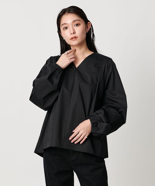 MARW UNITED ARROWS＞タック Vネック ブラウス（シャツ/ブラウス
