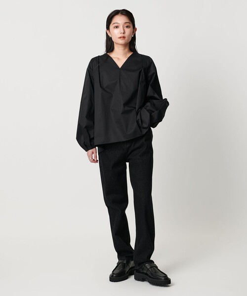 MARW UNITED ARROWS＞タック Vネック ブラウス（シャツ/ブラウス