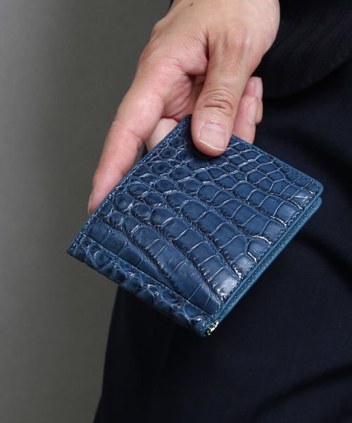 sankyo shokai(サンキョウショウカイ)の「クロコダイルレザー マネークリップ(札入れ/マネークリップ・メンズ・ダークグリーン/ブラック系/グレー系/ブルー/ウッド/グレー/ターコイズブルー/ダークブラウン/ネイビー/ブラック/ダークブラウン系/ターコイズブルー系/ネイビー系/ライトベージュ・FREE)」の18枚目の写真