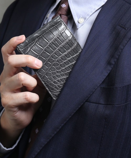 クロコダイルレザー マネークリップ（札入れ/マネークリップ）｜sankyo