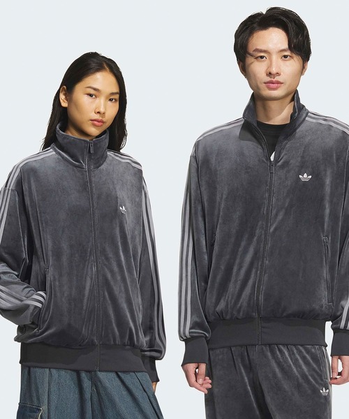 adidas(アディダス)の「adidas/アディダス FB TT VELOUR トラックジャケット(ジャージ・メンズ・ダークブラウン/ダークグレー/ダークグリーン・S/M/XL/L)」の9枚目の写真