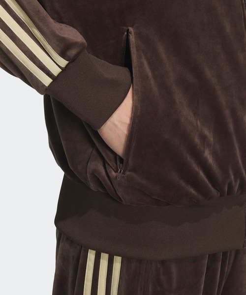 adidas(アディダス)の「adidas/アディダス FB TT VELOUR トラックジャケット(ジャージ・メンズ・ダークブラウン/ダークグレー/ダークグリーン・S/M/XL/L)」の13枚目の写真