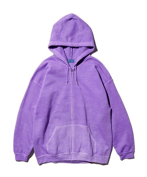 TOWNCRAFT（タウンクラフト）の「TOWN CRAFT タウンクラフト / PIGMENT FULL ZIP HOODIE（パーカー・メンズ・ターコイズブルー/グレー/ブルーグレー/エメラルド/オリーブ/ライトブルー/ブラック/ピンク/パープル/ネイビー・LARGE/X-LARGE/MEDIUM/XX-LARGE）」の9枚目の写真
