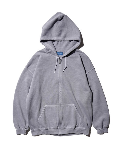 TOWNCRAFT（タウンクラフト）の「TOWN CRAFT タウンクラフト / PIGMENT FULL ZIP HOODIE（パーカー・メンズ・ターコイズブルー/グレー/ブルーグレー/エメラルド/オリーブ/ライトブルー/ブラック/ピンク/パープル/ネイビー・LARGE/X-LARGE/MEDIUM/XX-LARGE）」の3枚目の写真