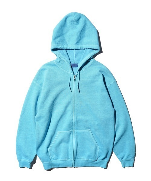 TOWNCRAFT（タウンクラフト）の「TOWN CRAFT タウンクラフト / PIGMENT FULL ZIP HOODIE（パーカー・メンズ・ターコイズブルー/グレー/ブルーグレー/エメラルド/オリーブ/ライトブルー/ブラック/ピンク/パープル/ネイビー・LARGE/X-LARGE/MEDIUM/XX-LARGE）」の8枚目の写真