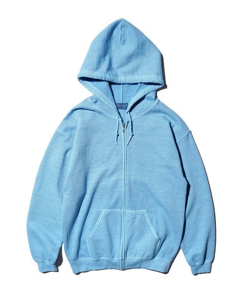 TOWNCRAFT（タウンクラフト）の「TOWN CRAFT タウンクラフト / PIGMENT FULL ZIP HOODIE（パーカー・メンズ・ターコイズブルー/グレー/ブルーグレー/エメラルド/オリーブ/ライトブルー/ブラック/ピンク/パープル/ネイビー・LARGE/X-LARGE/MEDIUM/XX-LARGE）」の6枚目の写真