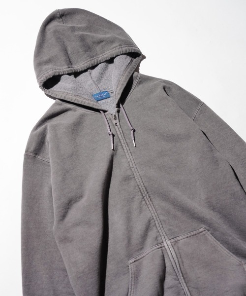 TOWNCRAFT（タウンクラフト）の「TOWN CRAFT タウンクラフト / PIGMENT FULL ZIP HOODIE（パーカー・メンズ・ターコイズブルー/グレー/ブルーグレー/エメラルド/オリーブ/ライトブルー/ブラック/ピンク/パープル/ネイビー・LARGE/X-LARGE/MEDIUM/XX-LARGE）」の22枚目の写真