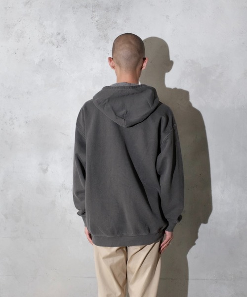 TOWNCRAFT（タウンクラフト）の「TOWN CRAFT タウンクラフト / PIGMENT FULL ZIP HOODIE（パーカー・メンズ・ターコイズブルー/グレー/ブルーグレー/エメラルド/オリーブ/ライトブルー/ブラック/ピンク/パープル/ネイビー・LARGE/X-LARGE/MEDIUM/XX-LARGE）」の18枚目の写真