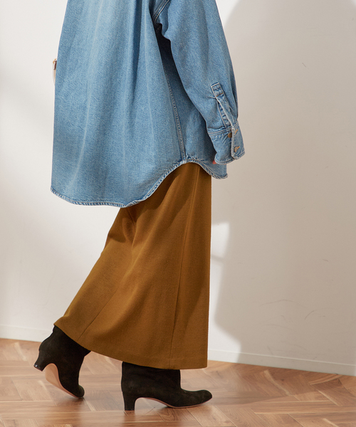 journal standard L'essage（ジャーナルスタンダードレサージュ）の「《追加》LUMINARY ウールスカート（スカート・レディース・ブラック/レッド/キャメル/イエロー・36/38）」の3枚目の写真