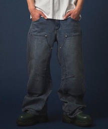 Hub&Spoke（ハブアンドスポーク）の「HUB&SPOKE ダブルニー バレル パンツ（デニムパンツ）」