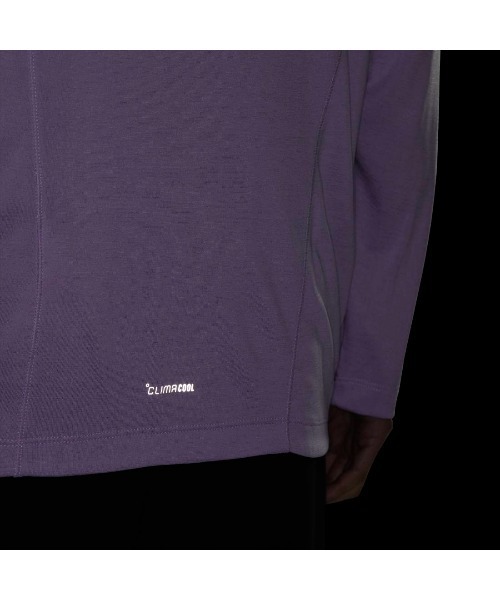 adidas(アディダス)の「アディダス adidas ラックスフロー ルーズフィット 長袖Tシャツ(Tシャツ/カットソー・レディース・ライラック/ブラック・S/XL/L/M)」の6枚目の写真