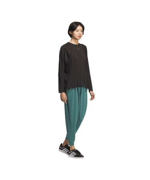 adidas(アディダス)の「アディダス adidas ラックスフロー ルーズフィット 長袖Tシャツ(Tシャツ/カットソー・レディース・ライラック/ブラック・S/XL/L/M)」の7枚目の写真