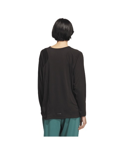 adidas(アディダス)の「アディダス adidas ラックスフロー ルーズフィット 長袖Tシャツ(Tシャツ/カットソー・レディース・ライラック/ブラック・S/XL/L/M)」の8枚目の写真