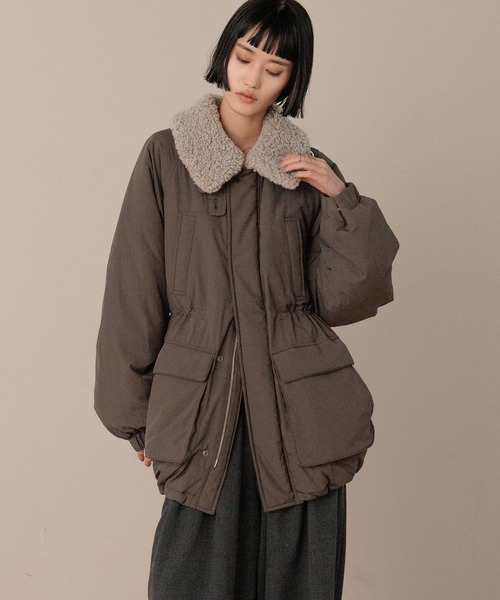 LOWRYS FARM（ローリーズファーム）の「ナカワタハンティングジャケット  575305（その他アウター・レディース・チャコールグレー/カーキ/ベージュ・FREE）」の2枚目の写真