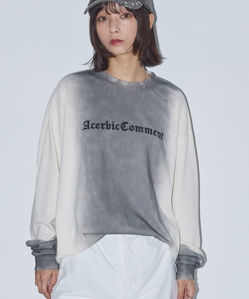 Anchor Smith(アンカー スミス)の「スプレー加工レタリング刺繍クルーネックロンT(Tシャツ/カットソー・レディース・オフホワイト/ブラック/ブラウン・M/L)」の14枚目の写真