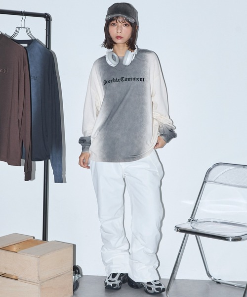 Anchor Smith(アンカー スミス)の「スプレー加工レタリング刺繍クルーネックロンT(Tシャツ/カットソー・レディース・オフホワイト/ブラック/ブラウン・M/L)」の15枚目の写真