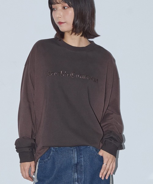 Anchor Smith(アンカー スミス)の「スプレー加工レタリング刺繍クルーネックロンT(Tシャツ/カットソー・レディース・オフホワイト/ブラック/ブラウン・M/L)」の22枚目の写真