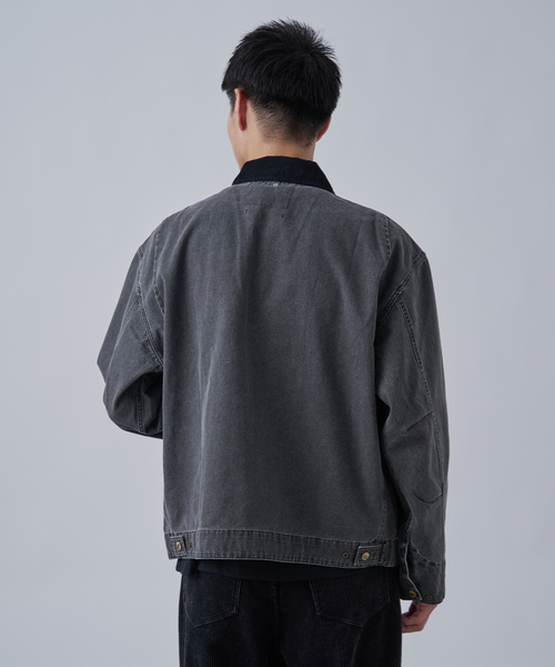B.C STOCK（ベーセーストック）の「【PLANET OF EARTH】ピグメント加工 ダックショートブルゾン（ブルゾン・メンズ・ブラック/ベージュ/レッド・LARGE/MEDIUM）」の18枚目の写真