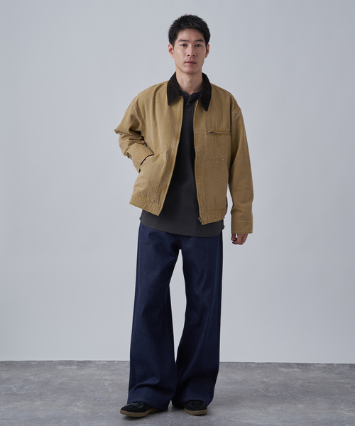 B.C STOCK（ベーセーストック）の「【PLANET OF EARTH】ピグメント加工 ダックショートブルゾン（ブルゾン・メンズ・ブラック/ベージュ/レッド・LARGE/MEDIUM）」の19枚目の写真