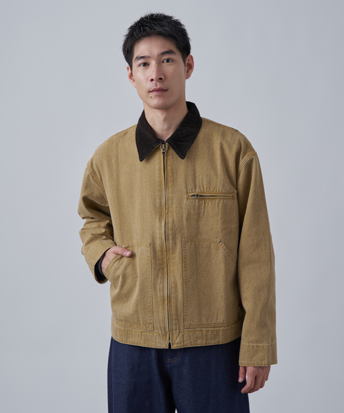 B.C STOCK（ベーセーストック）の「【PLANET OF EARTH】ピグメント加工 ダックショートブルゾン（ブルゾン・メンズ・ブラック/ベージュ/レッド・LARGE/MEDIUM）」の20枚目の写真