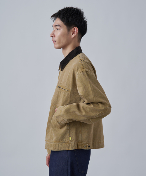 B.C STOCK（ベーセーストック）の「【PLANET OF EARTH】ピグメント加工 ダックショートブルゾン（ブルゾン・メンズ・ブラック/ベージュ/レッド・LARGE/MEDIUM）」の21枚目の写真