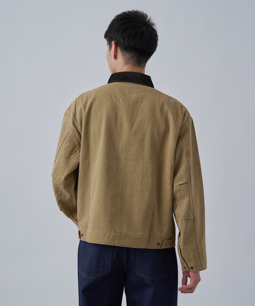 B.C STOCK（ベーセーストック）の「【PLANET OF EARTH】ピグメント加工 ダックショートブルゾン（ブルゾン・メンズ・ブラック/ベージュ/レッド・LARGE/MEDIUM）」の22枚目の写真