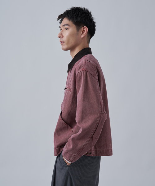 B.C STOCK（ベーセーストック）の「【PLANET OF EARTH】ピグメント加工 ダックショートブルゾン（ブルゾン・メンズ・ブラック/ベージュ/レッド・LARGE/MEDIUM）」の13枚目の写真